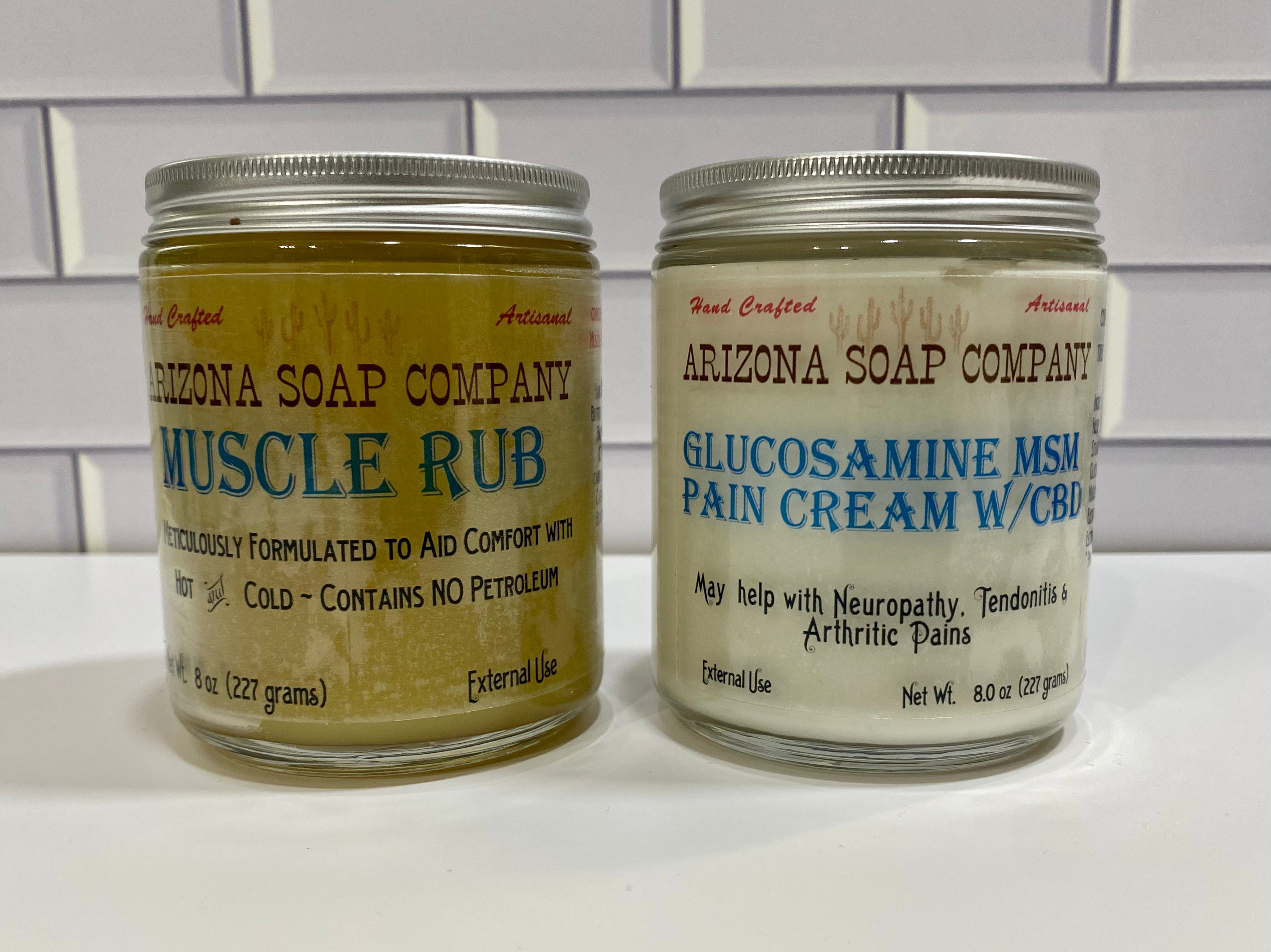 Glucosamine MSM cream + Muscle Rub set with additive